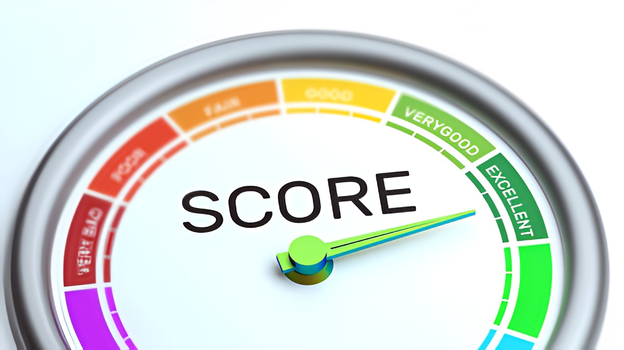 employee performance score gauge